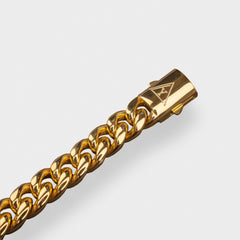 12MM CUBAN LINK BRACELET - GOLD 12MM CUBAN LINK BRACELET - GOLD