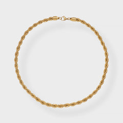 8MM ROPE CHAIN ''CORDELL'' - GOLD 8MM ROPE CHAIN ''CORDELL'' - GOLD