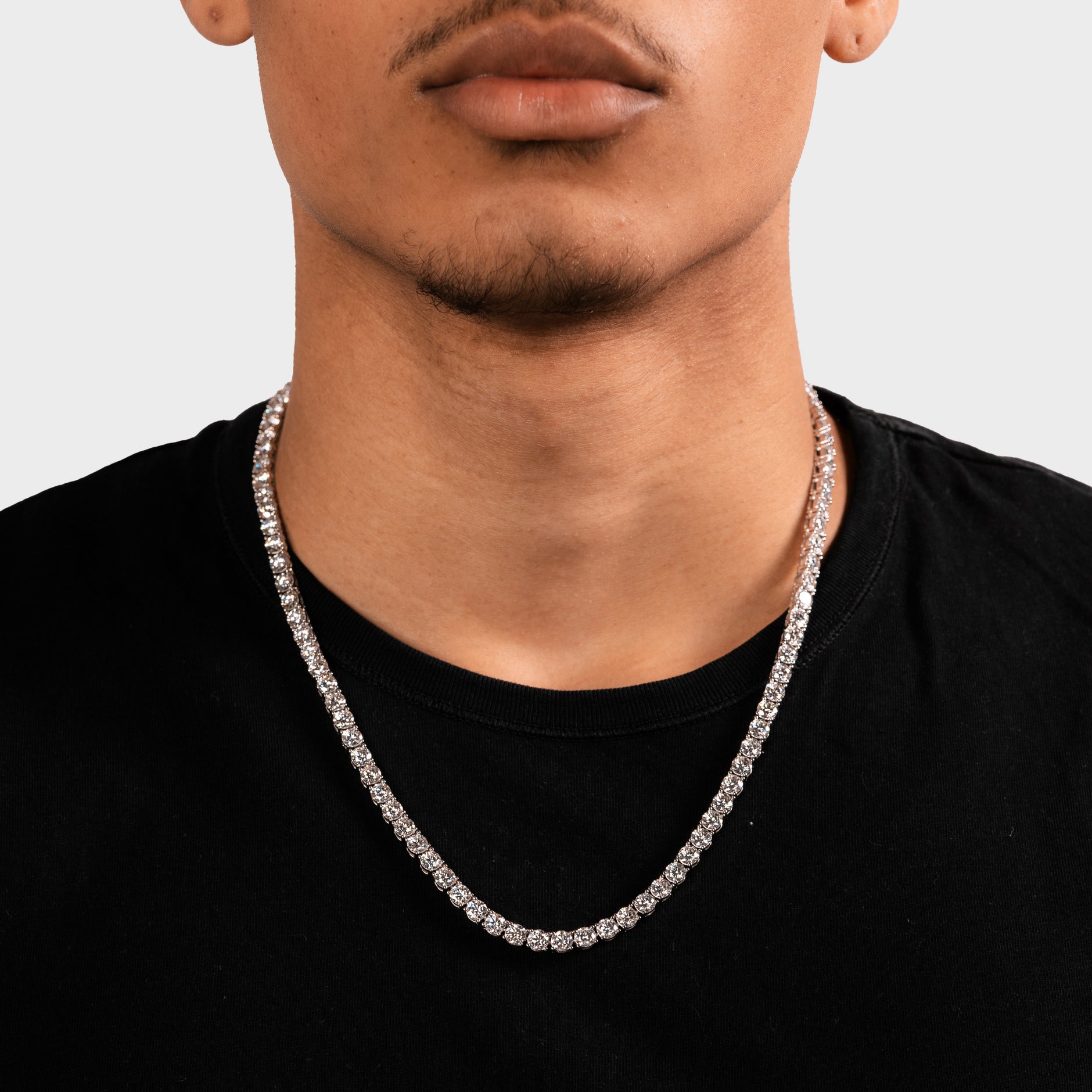 Tennis Chain Necklace【Silver925】ほぼ未使用 5MM TENNIS CHAIN - 925 SILVER – Ycieno