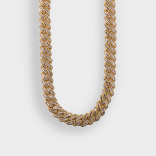 17MM BAGUETTE LINK CUBAN CHAIN - GOLD
