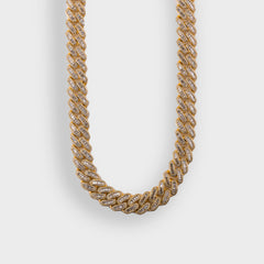 17MM BAGUETTE LINK CUBAN CHAIN - GOLD