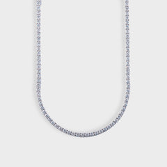 5MM MOISSANITE TENNIS CHAIN - 925 SILVER