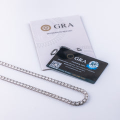5MM MOISSANITE TENNIS CHAIN - 925 SILVER