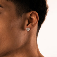 YCIENO LAYERED HEART STUDS