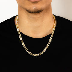 8MM ICED CUBAN LINK CHAIN - GOLD