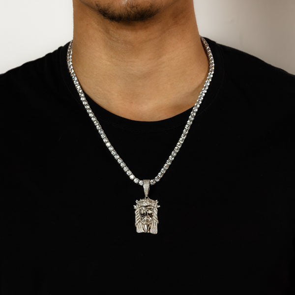 925 MOISSANITE ICED MESSIAH PENDANT