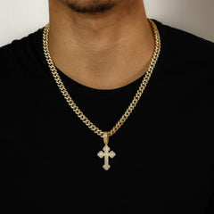 YCIENO ICED CROSS PENDANT - GOLD