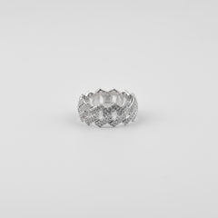 ICED PRONG CUBAN RING - 925