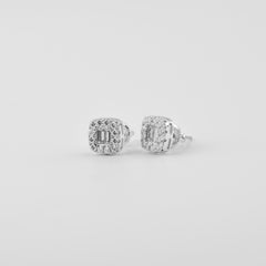 YCIENO MOISSANITE SQUARE CUT STUDS