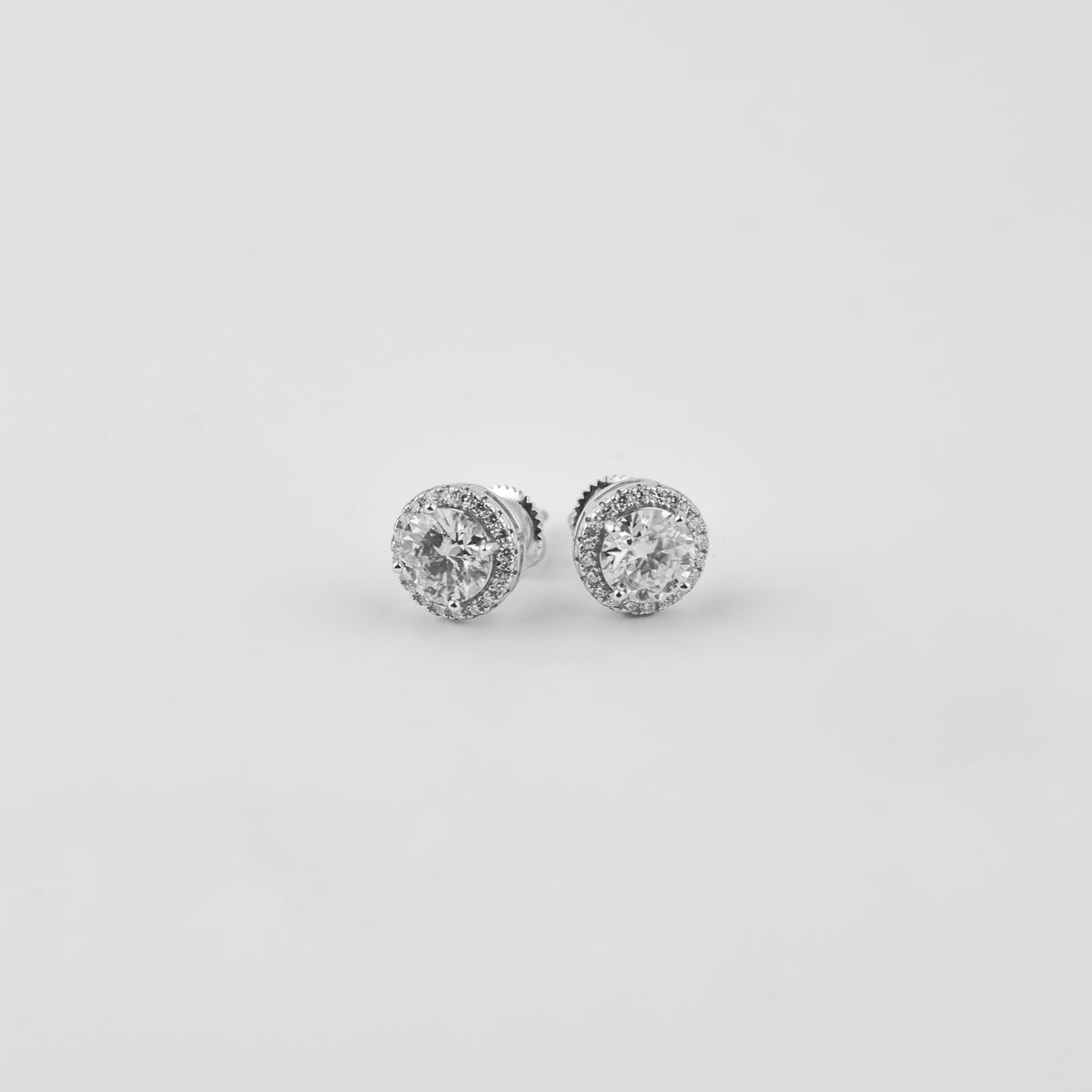 YCIENO HALO MOISSANITE STUDS - 11MM