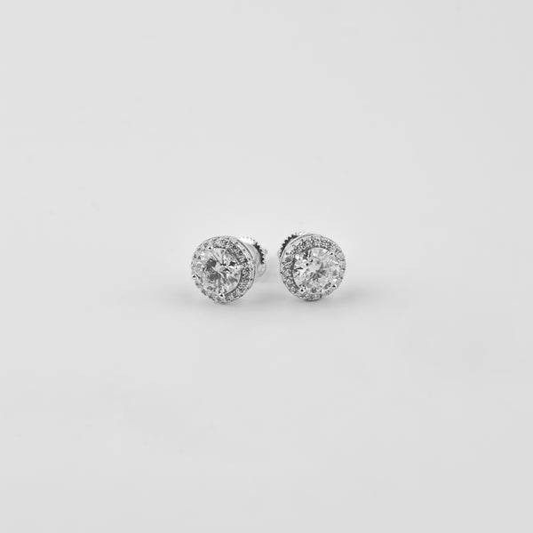 YCIENO HALO MOISSANITE STUDS - 11MM