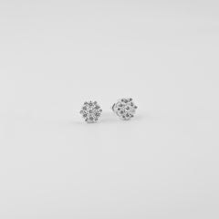 YCIENO MOISSANITE FLORAL STUDS