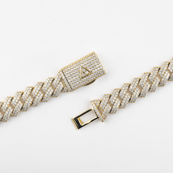 12MM ICED CUBAN LINK CHAIN - GOLD