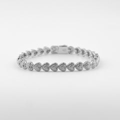 YCIENO 7MM HEART LINK BRACELET