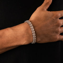 10MM BAGUETTE TENNIS BRACELET - 925 SILVER