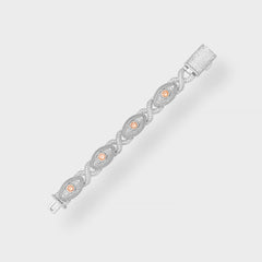 15MM ICED EYE BRACELET - ORANGE