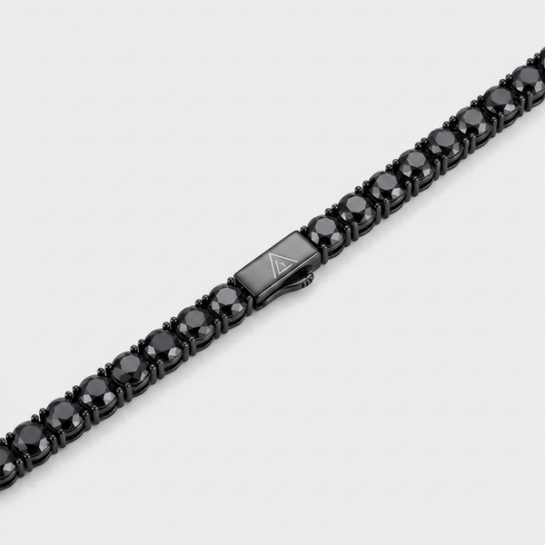 5MM OBSIDIAN TENNIS CHAIN - 925