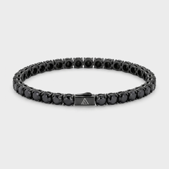5MM OBSIDIAN TENNIS BRACELET - 925