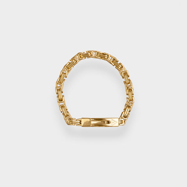 6MM BYZANTINE BRACELET - GOLD