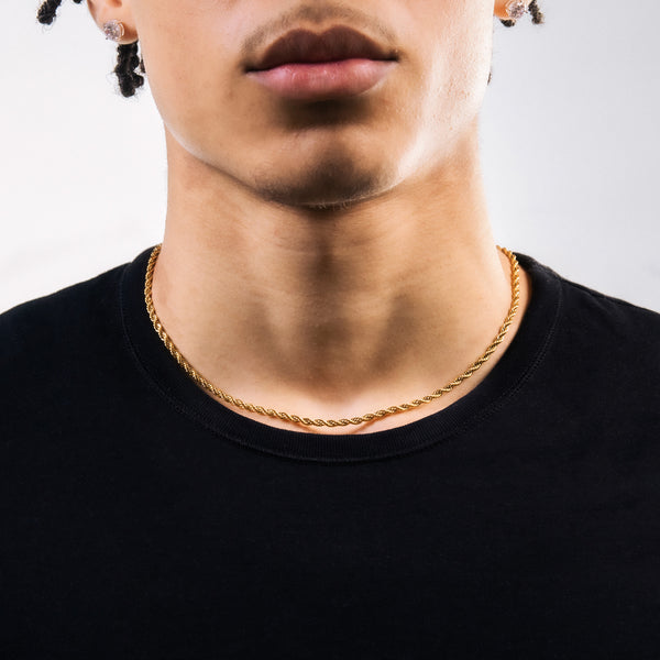 3MM ROPE CHAIN ''CORDELL'' - GOLD