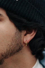 925 BOLD HOOP EARRINGS - GOLD