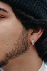 925 ICED HOOP EARRINGS