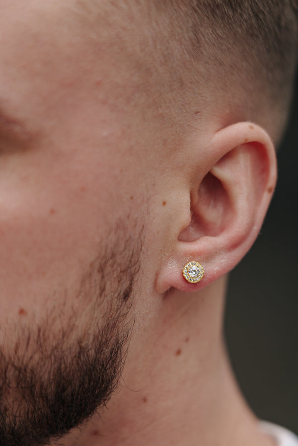 YCIENO ROUND STUDS - 925 GOLD