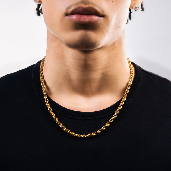 6MM ROPE CHAIN ''CORDELL'' - GOLD