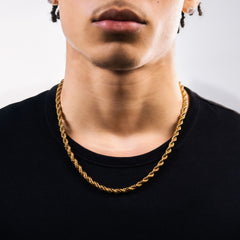6MM ROPE CHAIN ''CORDELL'' - GOLD