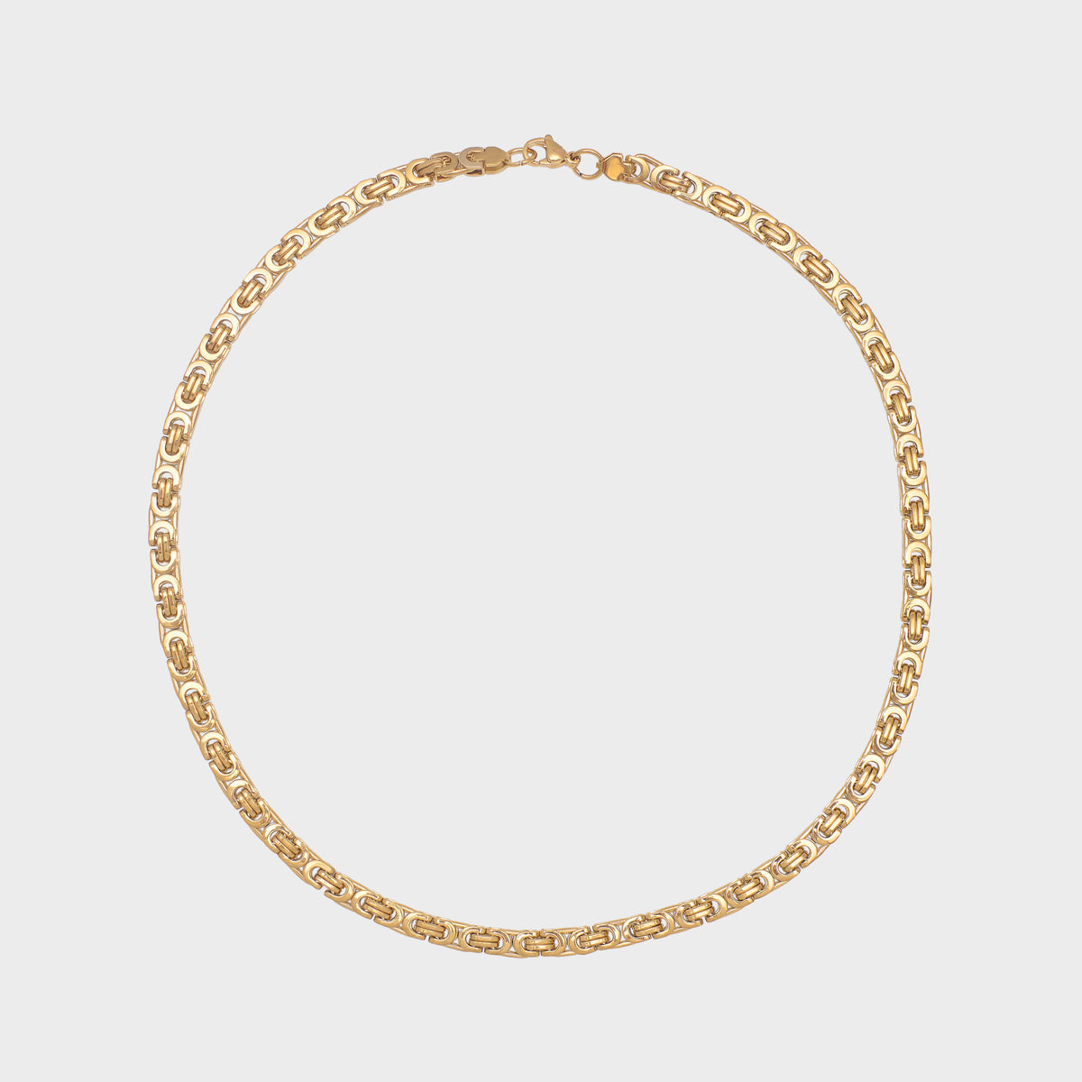 6MM FLAT BYZANTINE CHAIN - GOLD