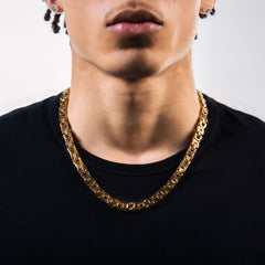 8MM FLAT BYZANTINE CHAIN - GOLD
