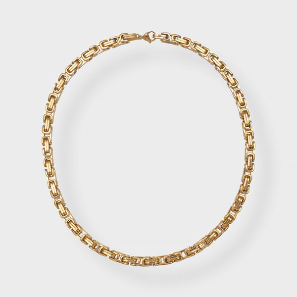 8MM BYZANTINE CHAIN - GOLD
