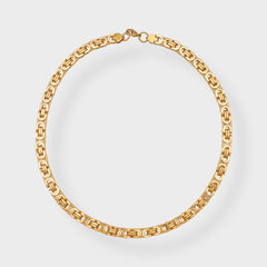 8MM FLAT BYZANTINE CHAIN - GOLD
