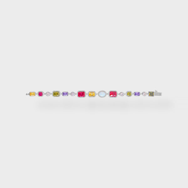 MULTI COLOR GEMSTONE BRACELET - 8MM