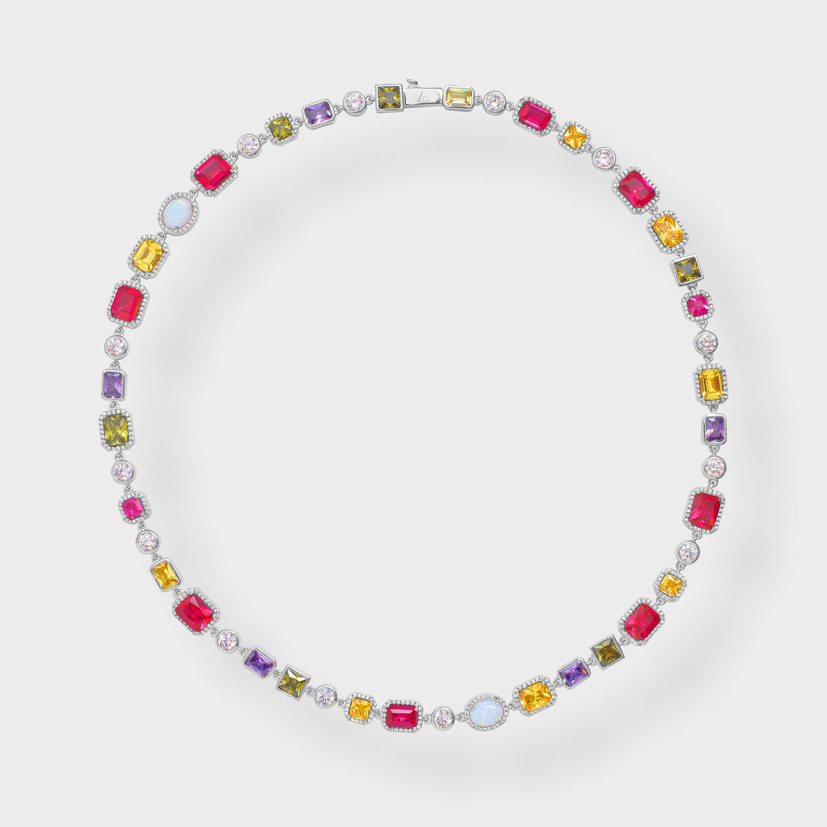 MULTI COLOR GEMSTONE NECKLACE - 8MM