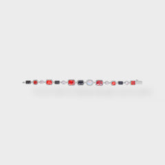 RED MULTI GEMSTONE BRACELET - 8MM