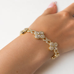 YCIENO 14MM CLOVER ROYALE BRACELET - GOLD