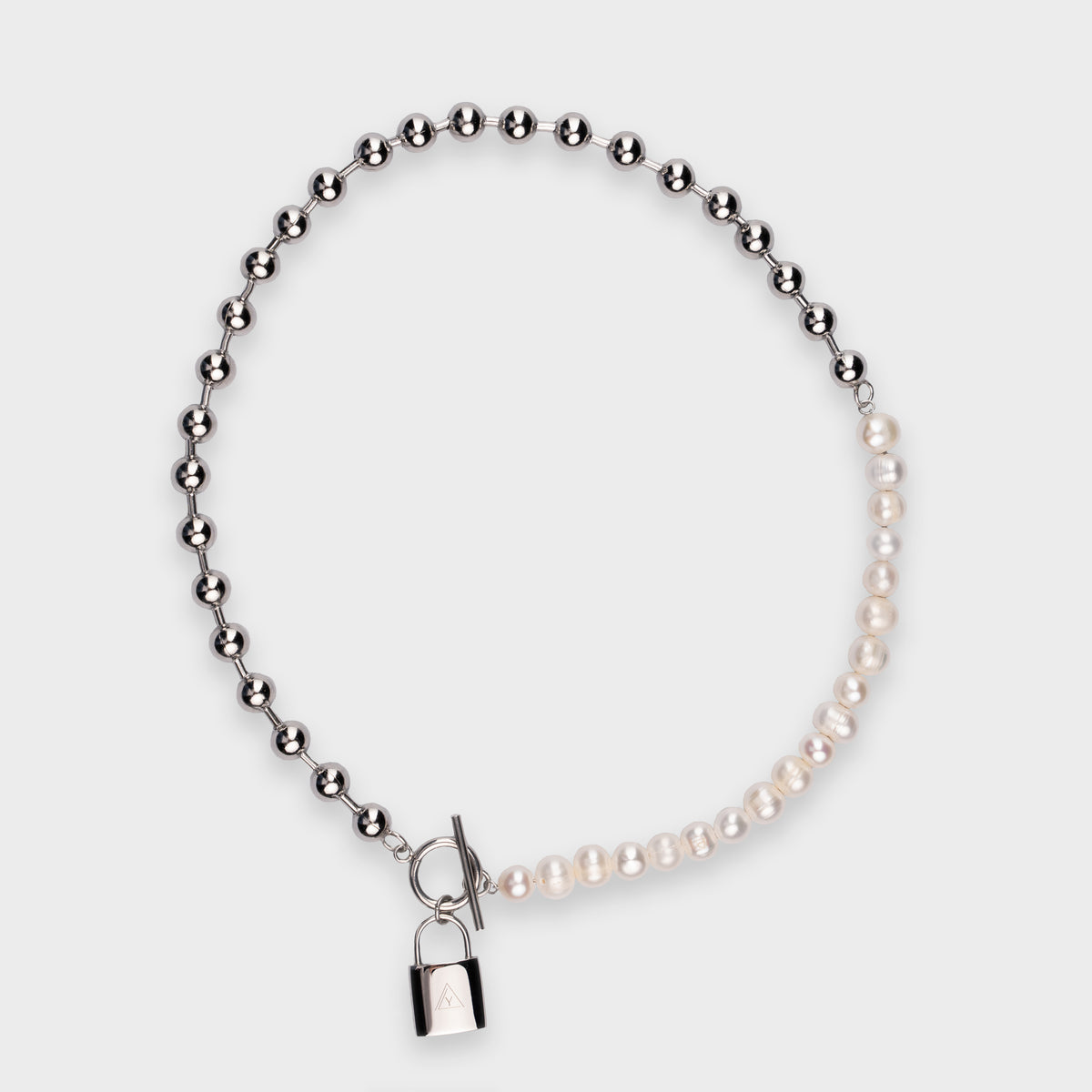 8MM  BALL LOCK FRESHWATER PEARL- CHAIN
