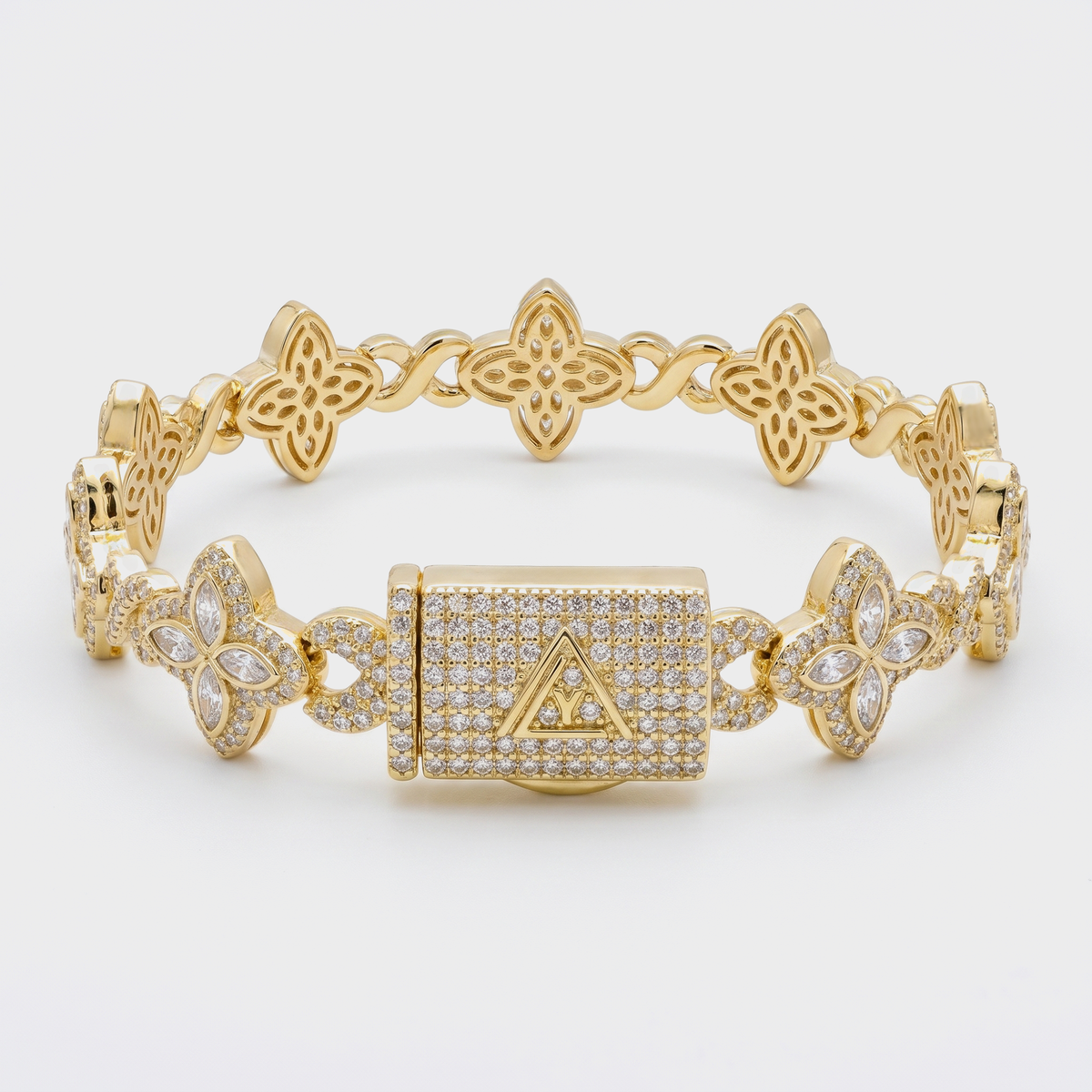 YCIENO 8MM CLOVER ROYALE BRACELET - GOLD