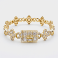 YCIENO 8MM CLOVER ROYALE BRACELET - GOLD