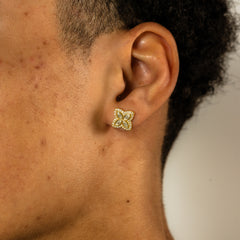 YCIENO MOISSANITE CLOVER STUDS - GOLD