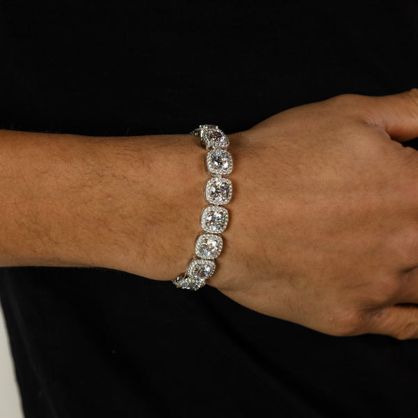 12MM CLUSTERED TENNIS BRACELET