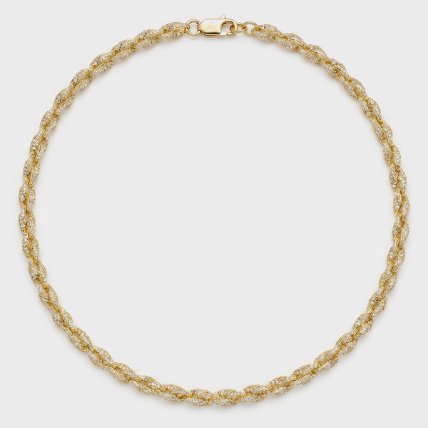 6MM ICED ROPE CHAIN - GOLD