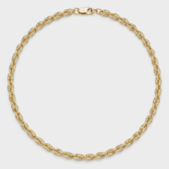 6MM ICED ROPE CHAIN - GOLD
