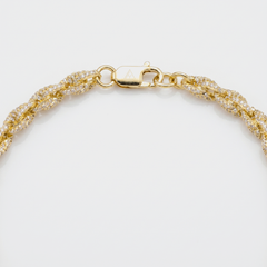 6MM ICED ROPE CHAIN - GOLD