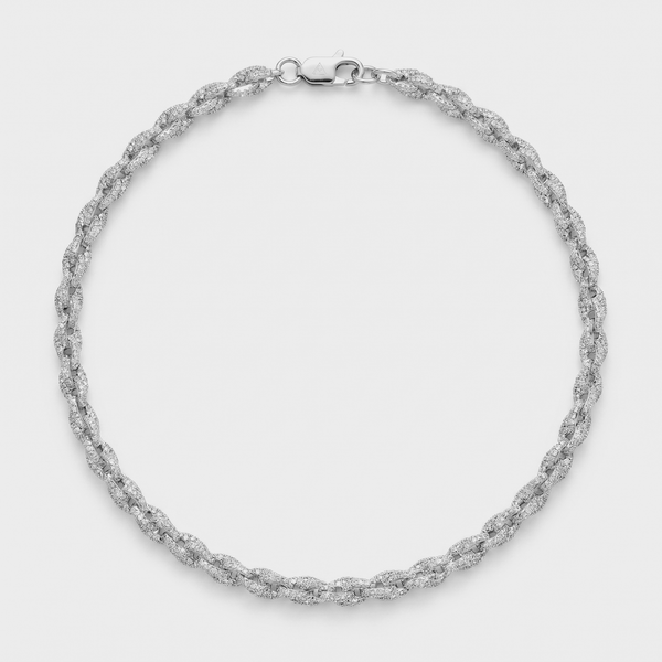 6MM ICED ROPE CHAIN - 925