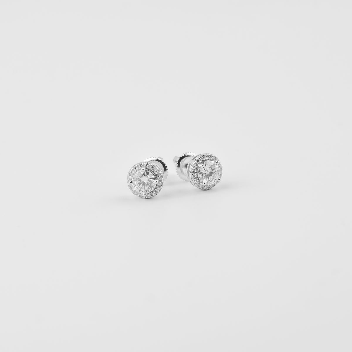 YCIENO HALO MOISSANITE STUDS - 7.5MM