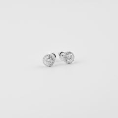 YCIENO HALO MOISSANITE STUDS - 7.5MM