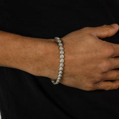 YCIENO 7MM HEART LINK BRACELET