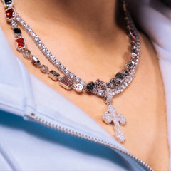 925 ICED CROSS PENDANT